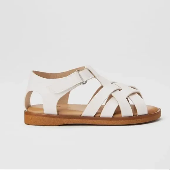 ZARA Kids | White | LEATHER SANDALS - Picture 2 of 5